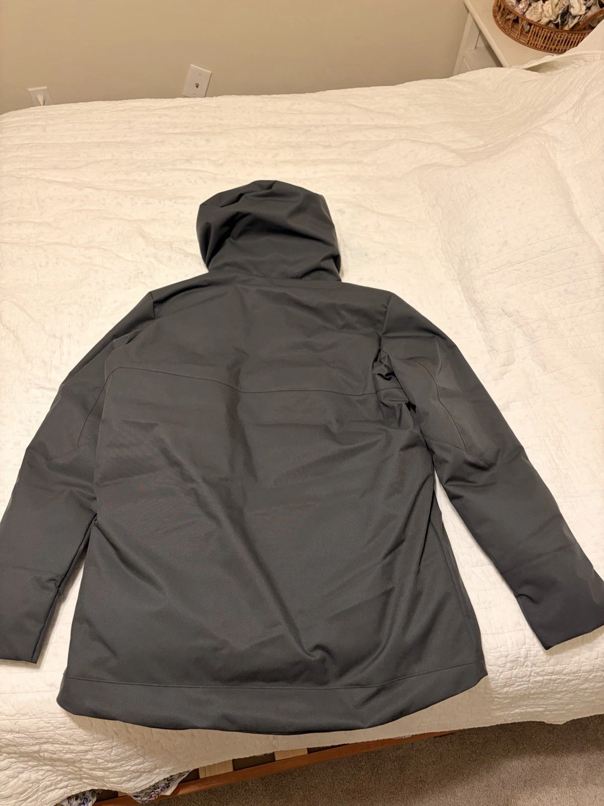 Nike Men's Down Hooded Full Zip Gray Puffer Jacket Size L DJ6526-060 - product detail image 2