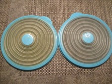 2x Tupperware Schüssel  Deckel Bungee blau 21cm Tupper