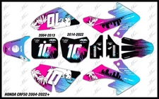 HONDA CRF50 GRAPHICS KIT DECALS THICK AND HIGH GLOSS.