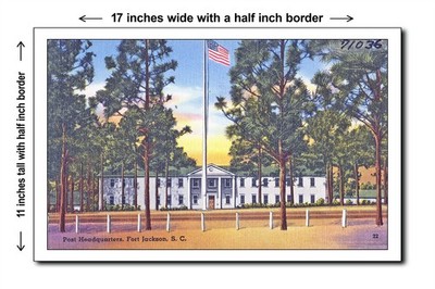 South Carolina 1940s - Post Headquarters, Fort Jackson, S. C. - 11x17 Poster