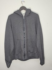 Champion Mens Powerblend Fleece Full Zip Hoodie Gray Color Size L