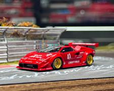 BN Minigt 1:64 Red Countach 41 Racing Sports Model Diecast Metal Car