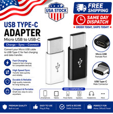 Micro USB Female to Type C Male Adapter Converter Micro-B to USB-C Connector LOT
