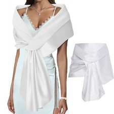 1Pcs Womens Shawls Wraps Satin Shawl Wrap Wedding Formal Shawl Evening Dress