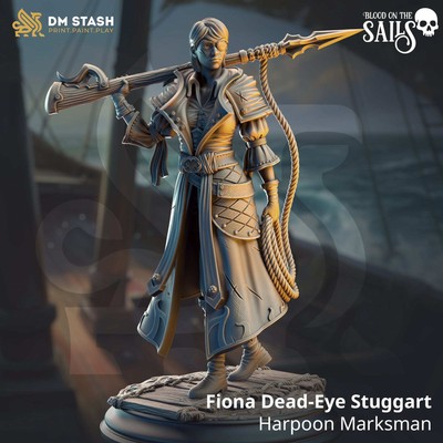 Human Spear Fighter Tabletop Miniature - Fiona | Qumi