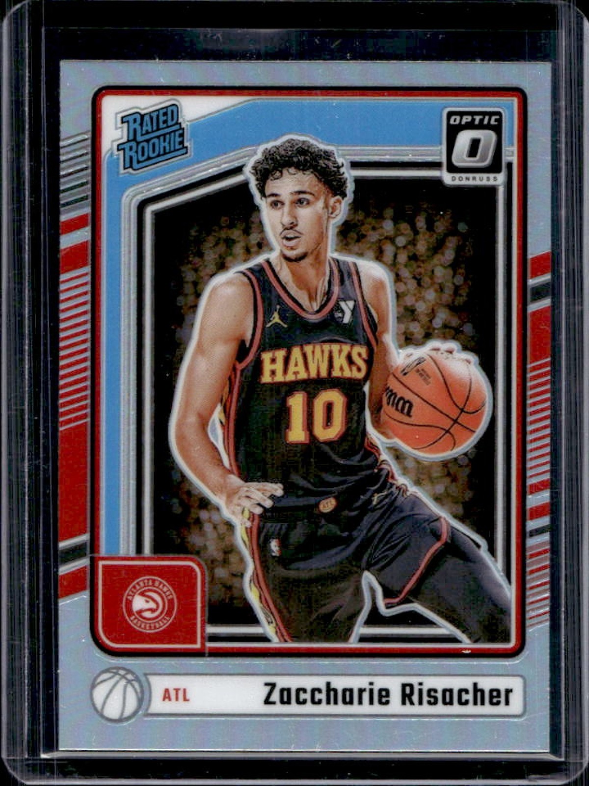 2024-25 Panini Donruss Optic Zaccharie Risacher Holo Prizm RC Rated Rookie #268
