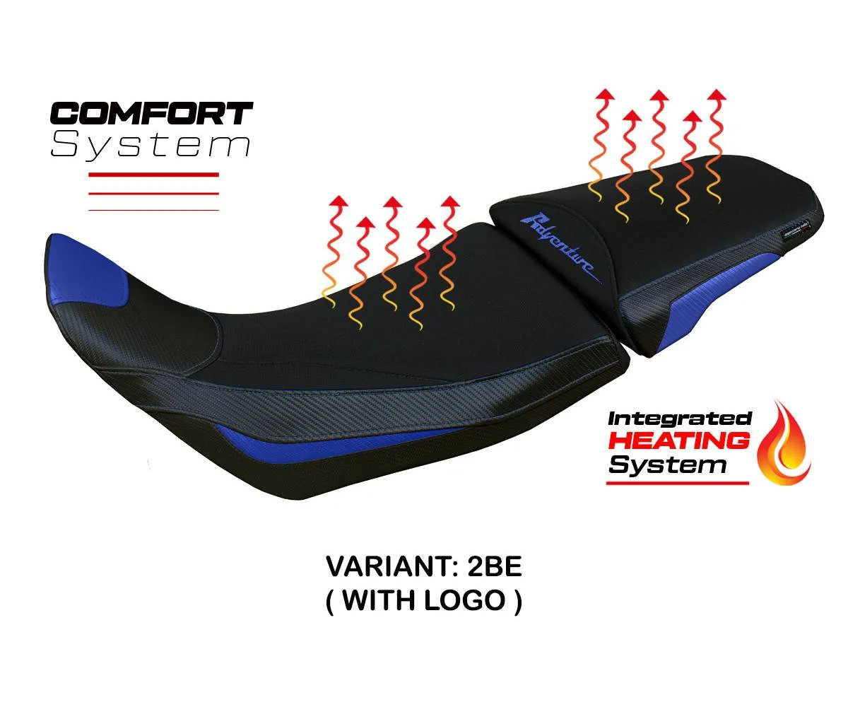 Seat cover Heating Comfort Blue + logo TPZ HONDA AFRICA T 1100 ADV SP 2020 2023