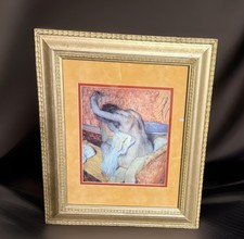 VTG Edgar Degas Frame Print "After the Bath Woman Drying Herself" Read & See Pic