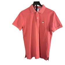 Brooks Brothers 1818 Slim Fit Polo Shirt Mens Medium Coral Pink Pique Cotton