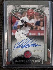 2022 Topps Museum Collection - Archival Autographs Garret Anderson Aa-ga 299
