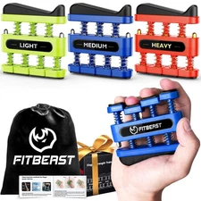 	FitBeast Finger Strengthener Finger Exerciser 4-Pack Hand Exerciser for	