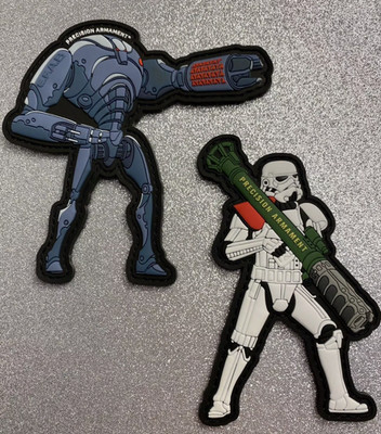 SHOT Show 2024 Precision Armament Storm Troopers & Droids patch, Hook/Loop, NEW