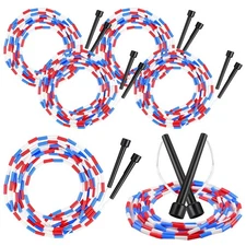 3 Pcs 16-foot Double Dutch Jump Ropes Bulk Segmented Skipping Colorful Beaded...