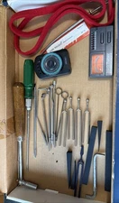 Vtg Piano Tuning Fork Wrench Hammer Kit John Walker Lot Bundle w/Pouch As Seen