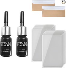 2 PCS Windshield Repair Kit, Quick Repair Resin Liquid for Black, 2pcs