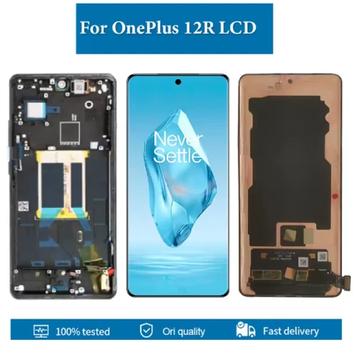 For OnePlus 12R Original LCD Display Screen Touch Digitizer Assembly With frame