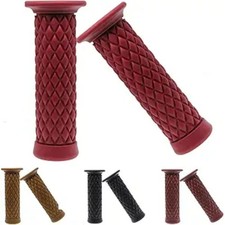 Handles Grips - Non Slip Rubber Grips for Motorcycles (Red)