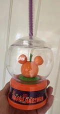 NEW Disney Parks Pumpkin Mickey Sipper Globe Disneyland New 