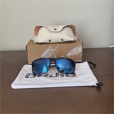 Bajio Stiltsville Gray Rock Matte Fishing Sunglasses Blue Mirror Polarized Glas  