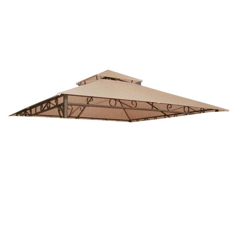 Aplus 10.6'x10.6' Gazebo Top Replacement for Customized Models Patio Dark Beige