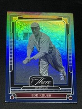 2025 Panini Three and Two #97 Edd Roush Navy Blue #/25 Reds