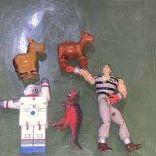 Action Figure Collection - Astronaut, Dinosaur, Horse, Goat - Plastic, Cartoon