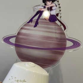 Sailor Moon Flash Acrylic Keychain LE Saturn 30th Anniv MIB LightUp