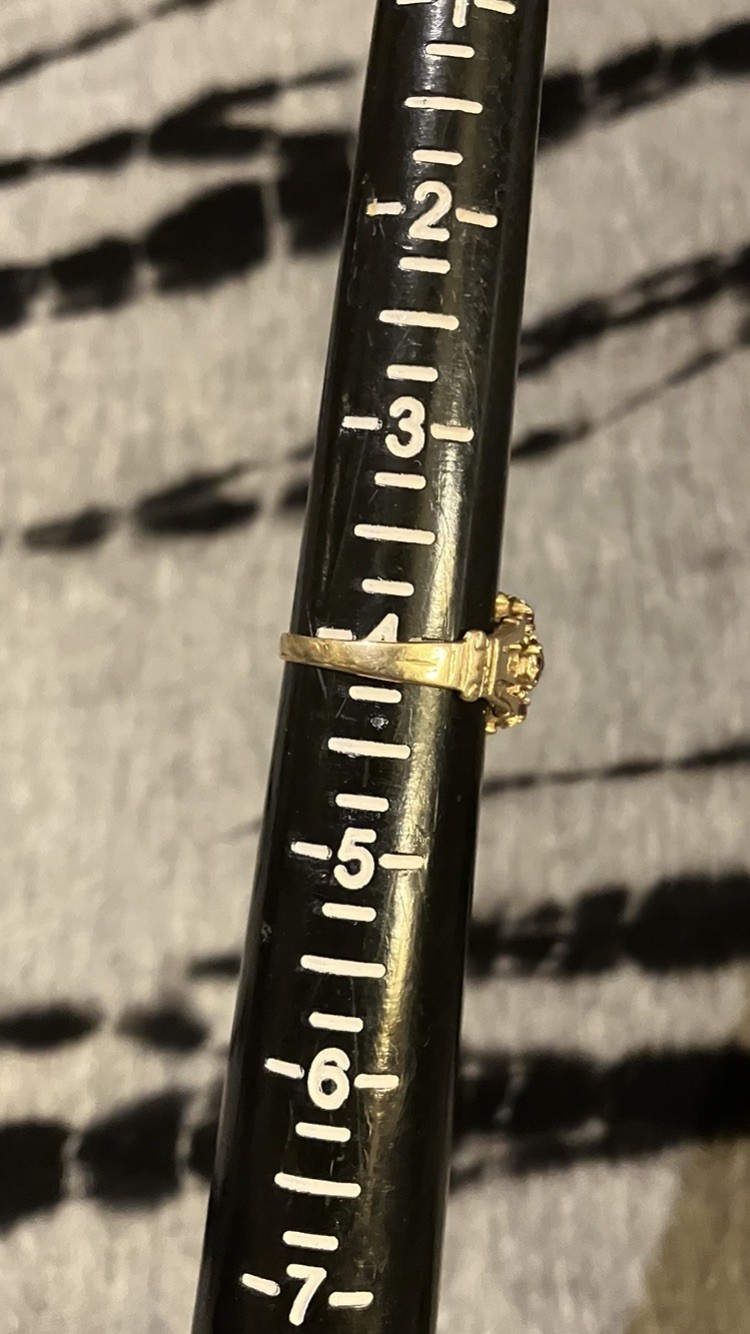 Antique Gold Ruby Ring - Size 4 - image 12