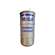 Vintage Mobil Synthetic Oil Metal Drum Barrel...