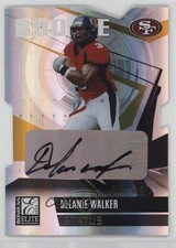 2006 Donruss Elite Rookie Status Gold Die-Cut 5/24 Delanie Walker #136 Auto 19bs