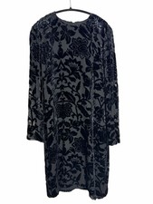 Linda Allard for Ellen Tracy Vintage Black Velvet Devore NWT 495