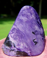 Charoite with Aegerine Palm Stone Free Form Crystal