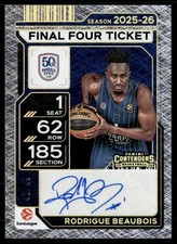 RODRIGUE BEAUBOIS /49 2025-26 Panini Contenders EuroLeague Final Four Ticket