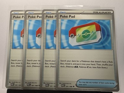 Poke Pad 81/88 x4 PlaySet - NM Perfect Order Pokemon - Pack Fresh - ME03