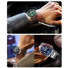Men's Quartz Wrist Watch Stainless Steel Strap Business Casual Analog Watch