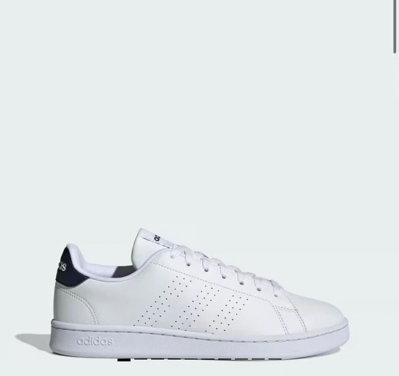 Adidas Mens Classic Casual Old School Advantage Sneaker Shoes White/Navy GZ5299