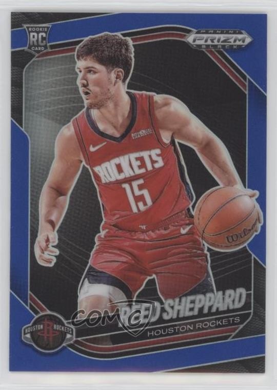 2024-25 Panini Prizm Black Blue Prizm 109/199 Reed Sheppard #145 Rookie RC