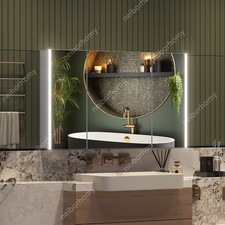 Botiquín grande con iluminación LED con espejo 3 puertas botiquín baño