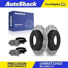 Rear Drilled Slotted Brake Rotors Ceramic Pads for Hyundai Elantra Venue