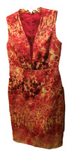 Elie Tahari Saylah Sleeveless Pink Passion Dress / Sheath Lace Trim - Size 2 NWT