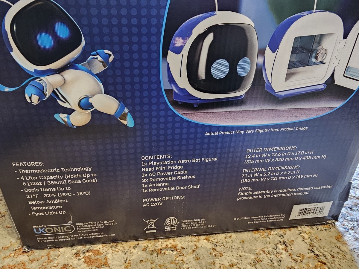 【日本未発売】ASTRO BOT ミニ冷蔵庫　PlayStation RARE PlayStation Astro Bot Mini Fridge Brand New (Open Box) Great