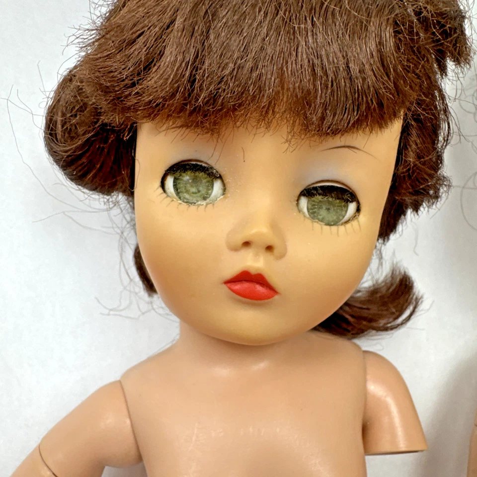 Vintage Uneeda Dollikin Doll Lot 2 19"Jointed with Dressing Gown For Repair Part - Image 2 of 4