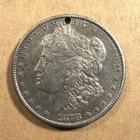 1878-S Morgan Silver Dollar AU - w/Pendant Hole