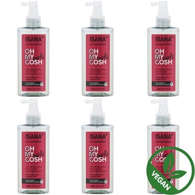 6 x 200 ml | Isana Oh my Gosh Lockenspray für lockiges und welliges Haar Vegan