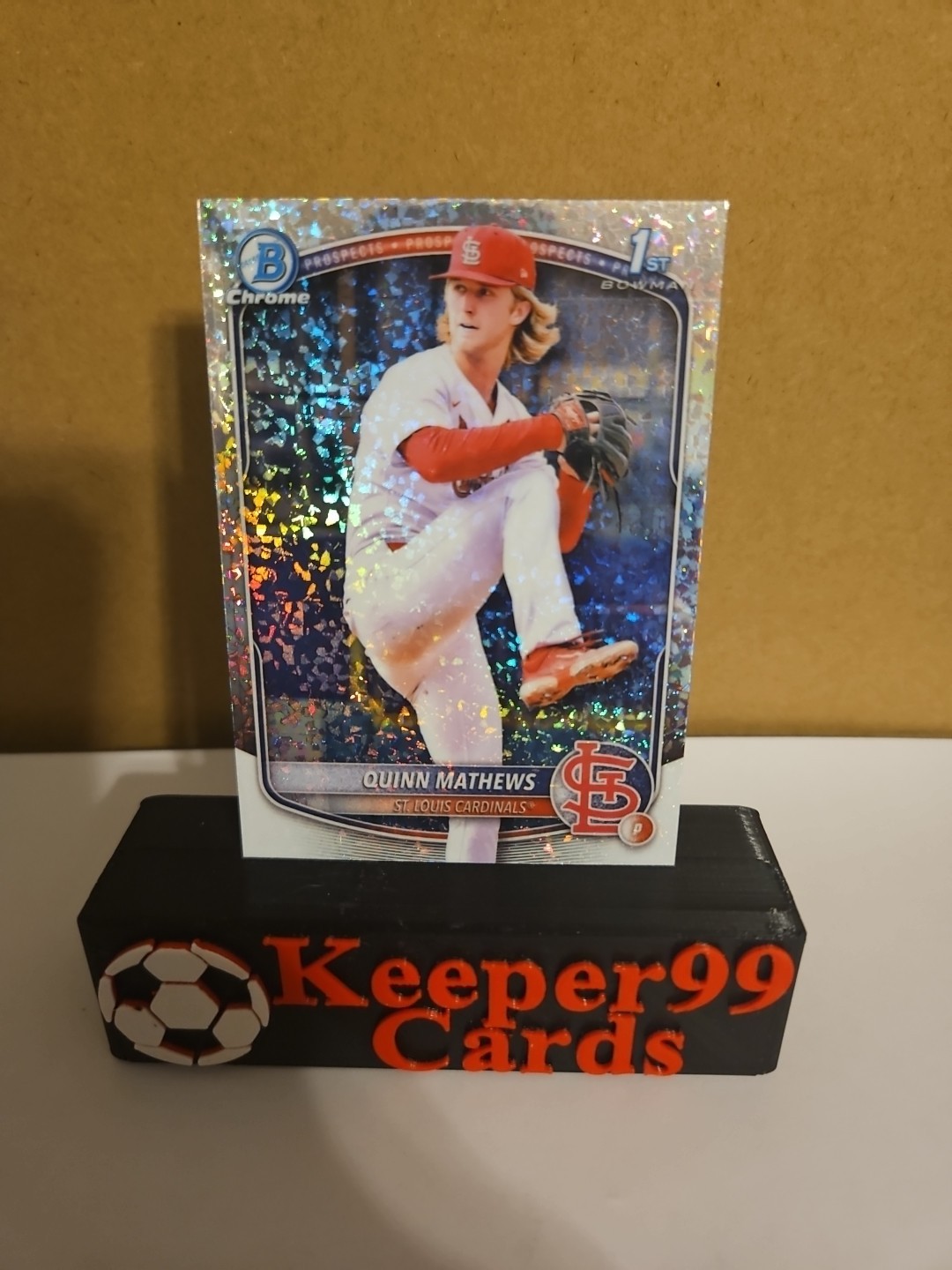 2025 Bowman Chrome Prospects #BCP-25 Quinn Mathews 1st Mini Diamond Refractor