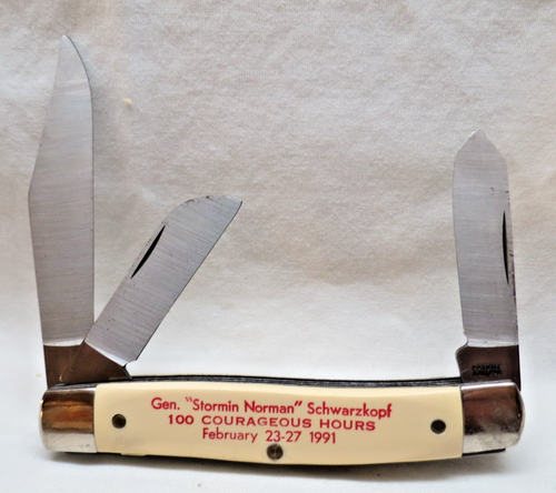 1991 Colonial Ranger Operation Desert Storm 3 Blade Pocketknife Stormin ...