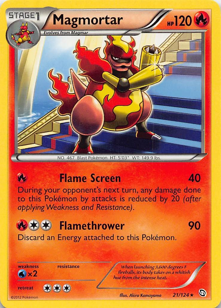 MAGMORTAR 21/124 R DRAGONS EXALTED POKEMON HP
