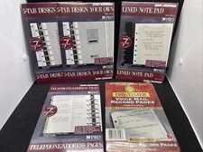 Day Runner 5 Index Tabs*Note Pad*Telephone Refill*3/7 Ring 5.5x8.5 SET OF 6