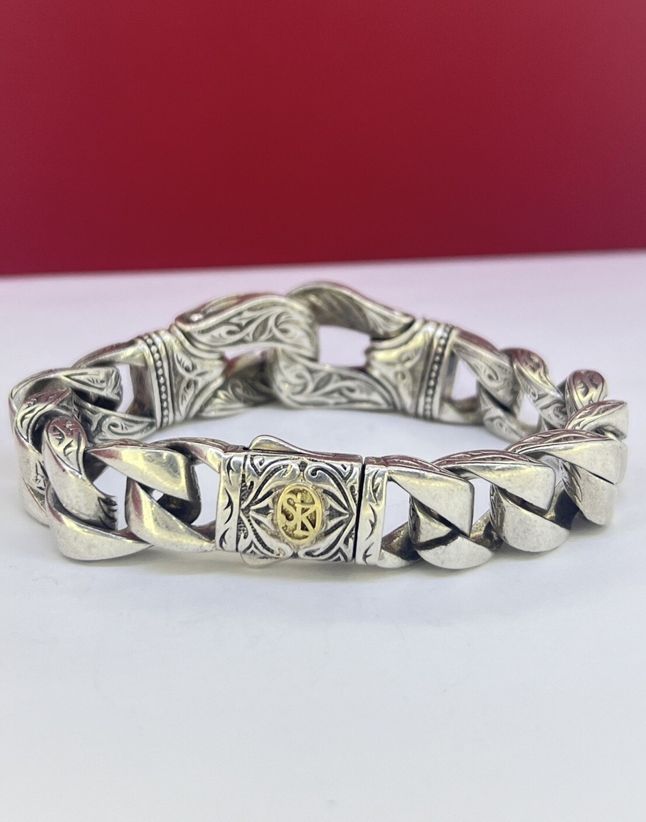 Scott Kay Sterling Silver And 18k Yellow Gold Clasp Bracelet | eBay