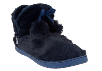 MUK LUKS Faux Fur Amira Slipper Boots Navy
